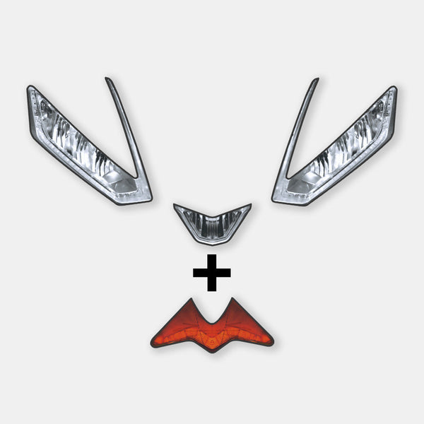 Aprilia RS660 - WSBK style headlight decals fitted to race bodywork