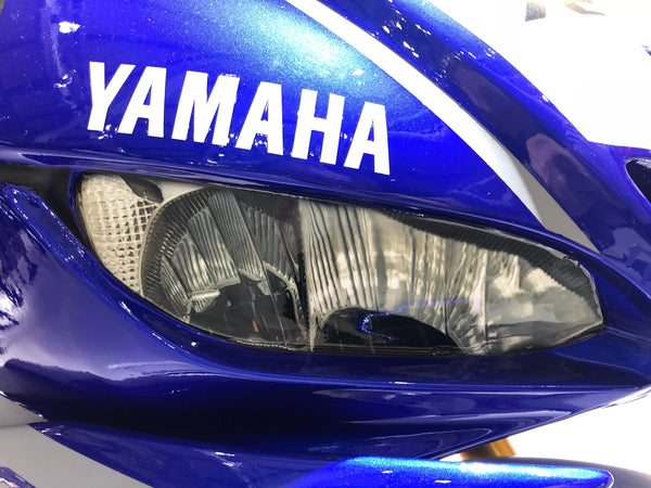 WSBK style headlight decals (stickers) for Yamaha YZF-R3 2019 2020 2021 2022 - TrackbikeDecals.com